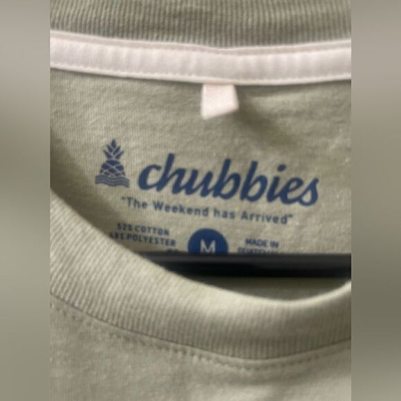 NWOT Chubbies The Sandbar Mens green Short Sleeve Graphic Print T-Shirt Size M - Picture 7 of 7